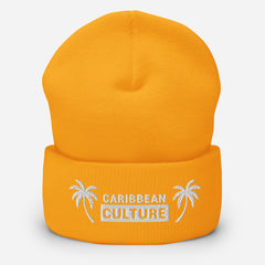 Caribbean Culture - Paradise Cuffed Beanie (White)